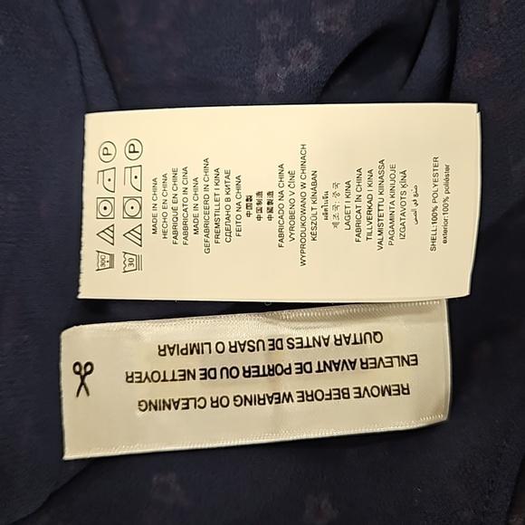 💕MICHAEL by MICHAEL KORS💕 Cold Shoulder Blouse ~ Micro Floral Print Small NWT - Picture 8 of 8